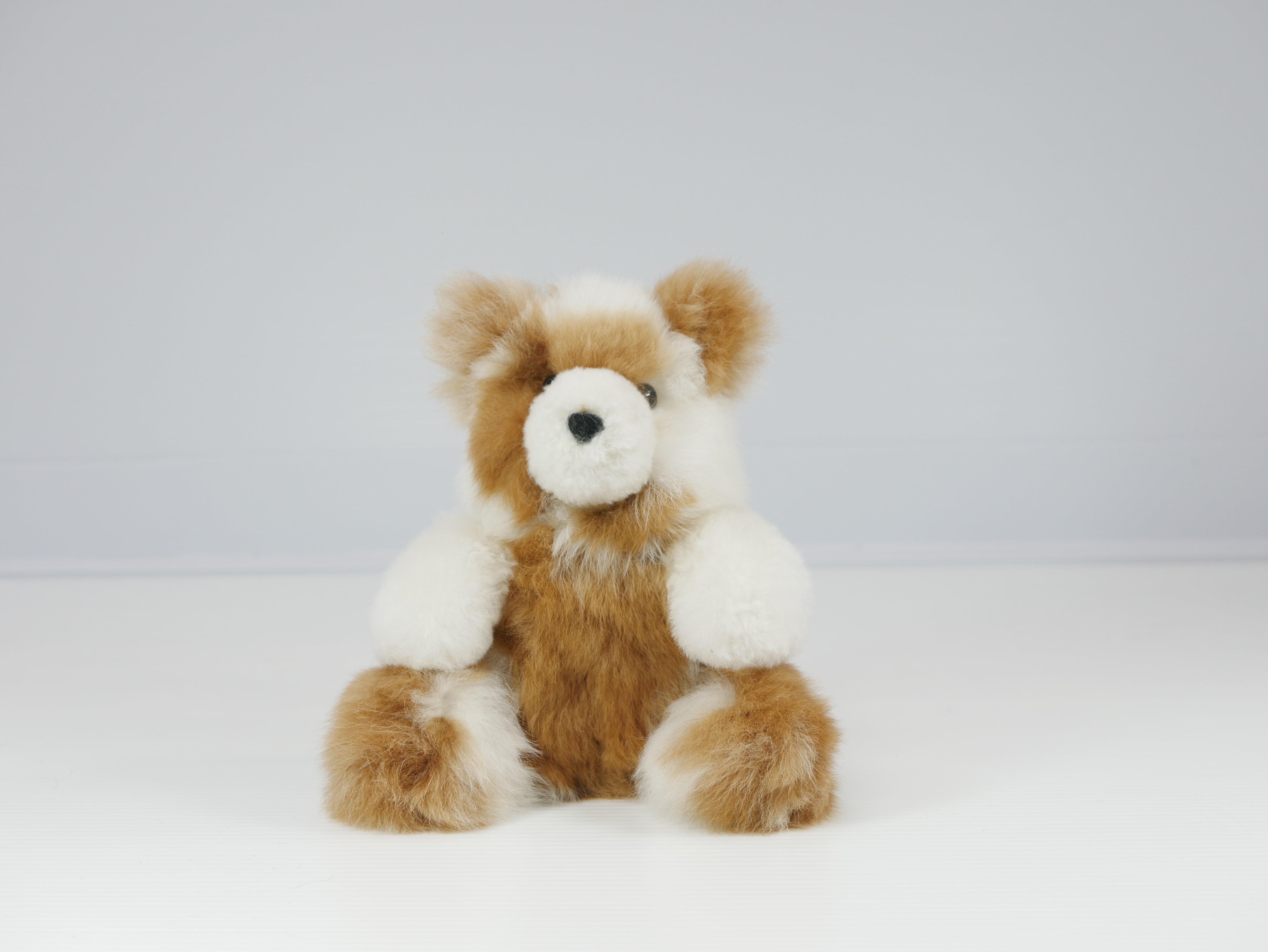 Alpaca Fur Toy Sitting Bear