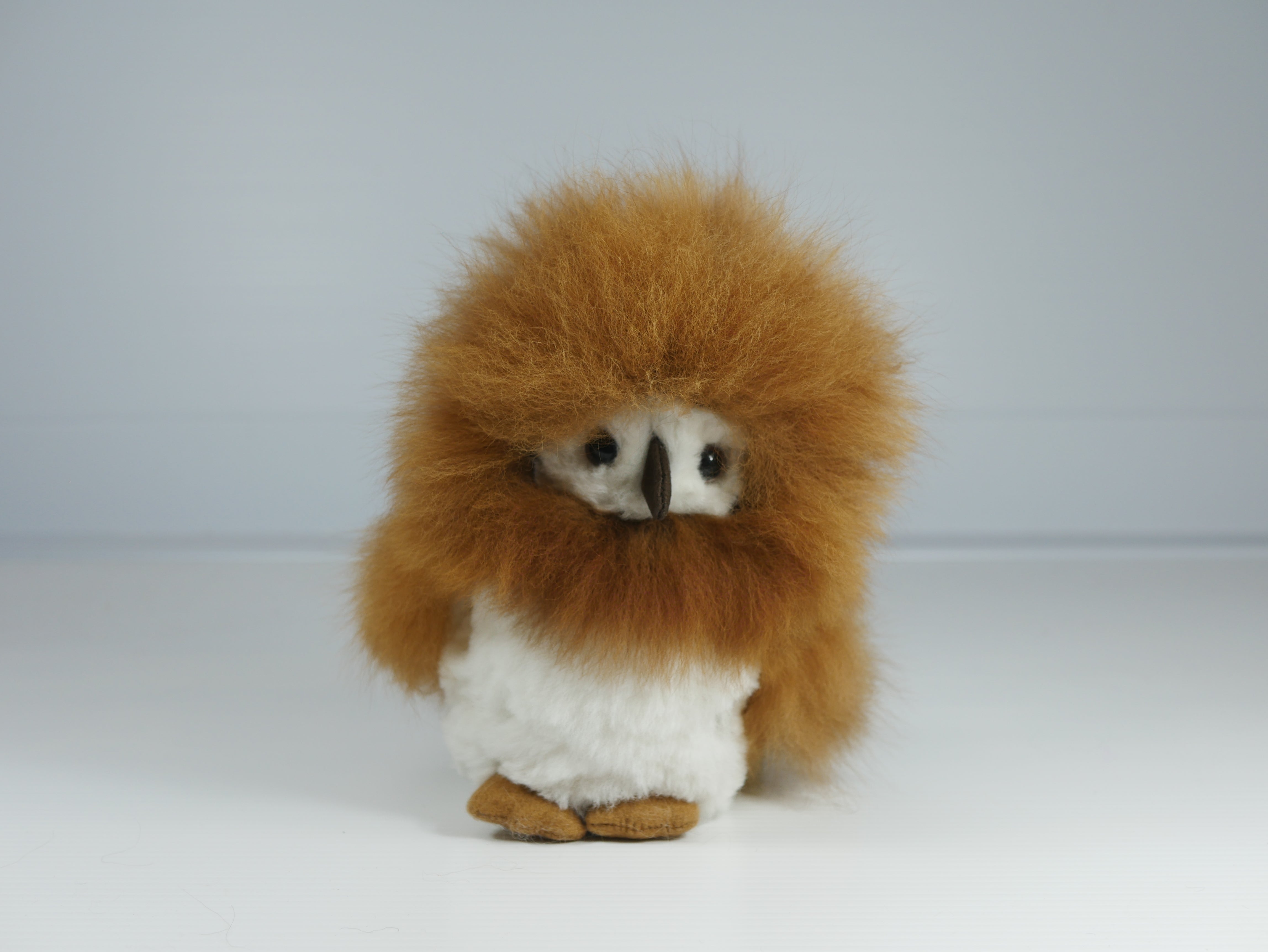 Alpaca Fur Soft Toy Owl