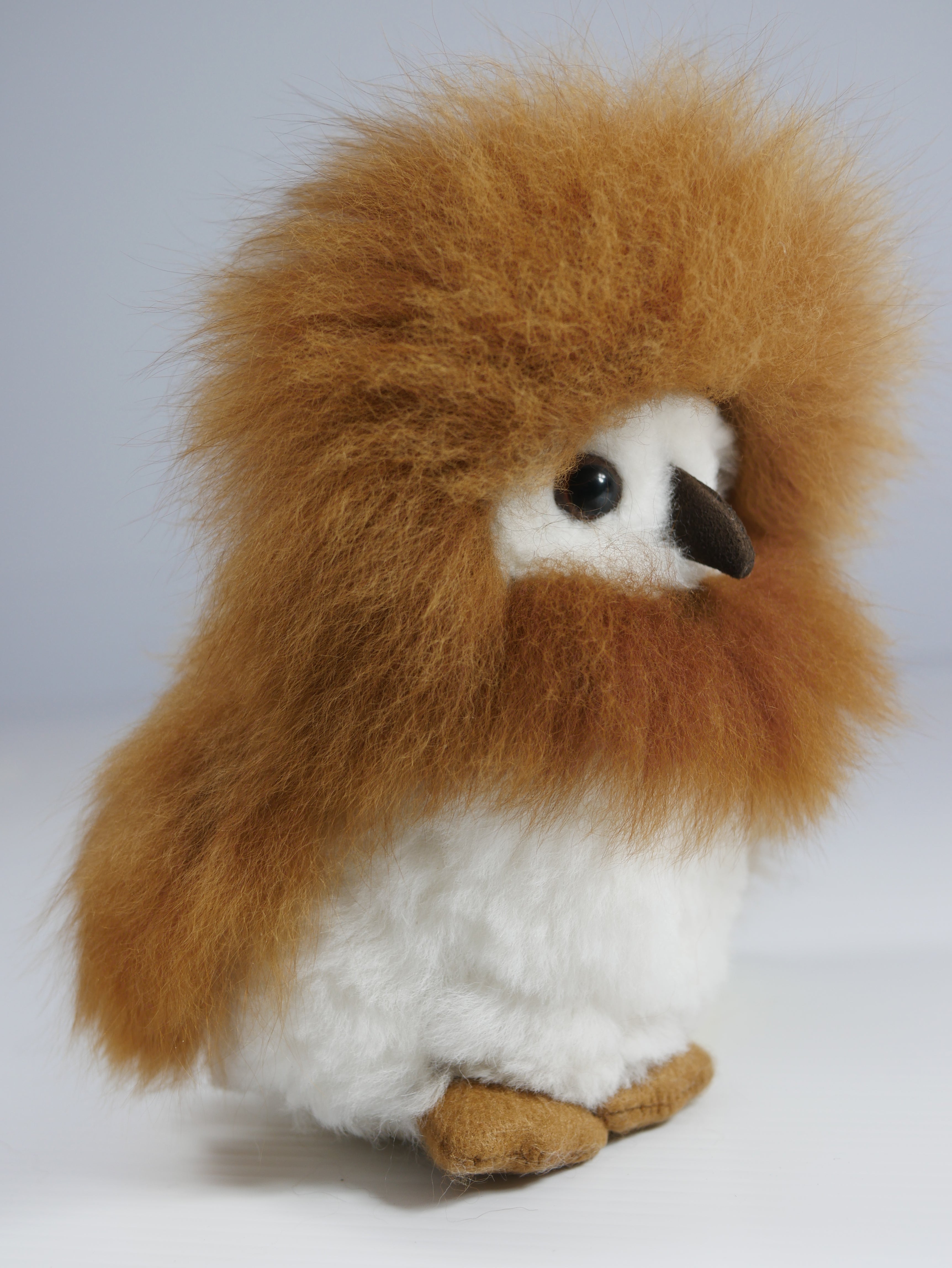Alpaca Fur Soft Toy Owl