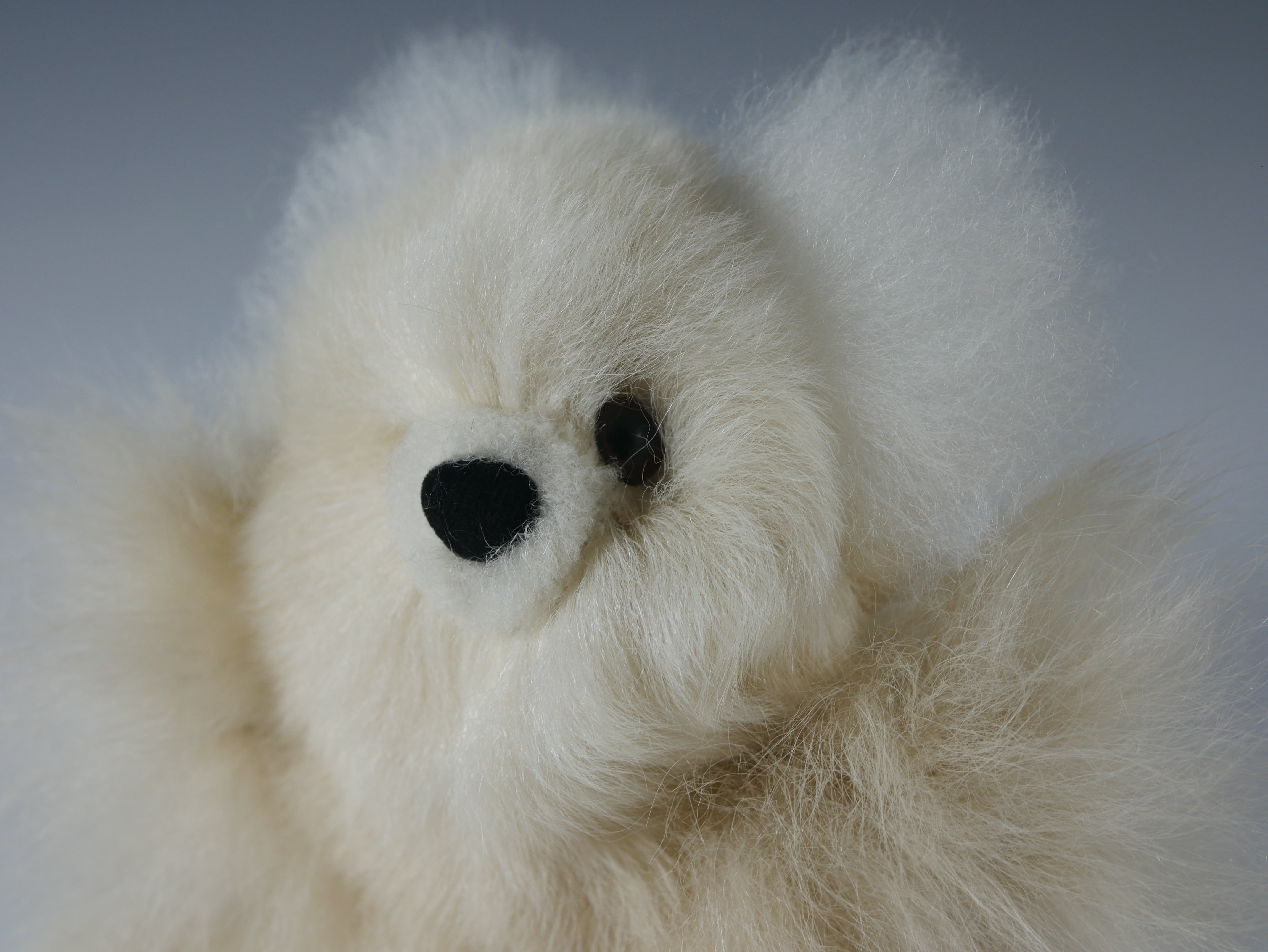Alpaca Fur Toy Bear, 'Hug of love'