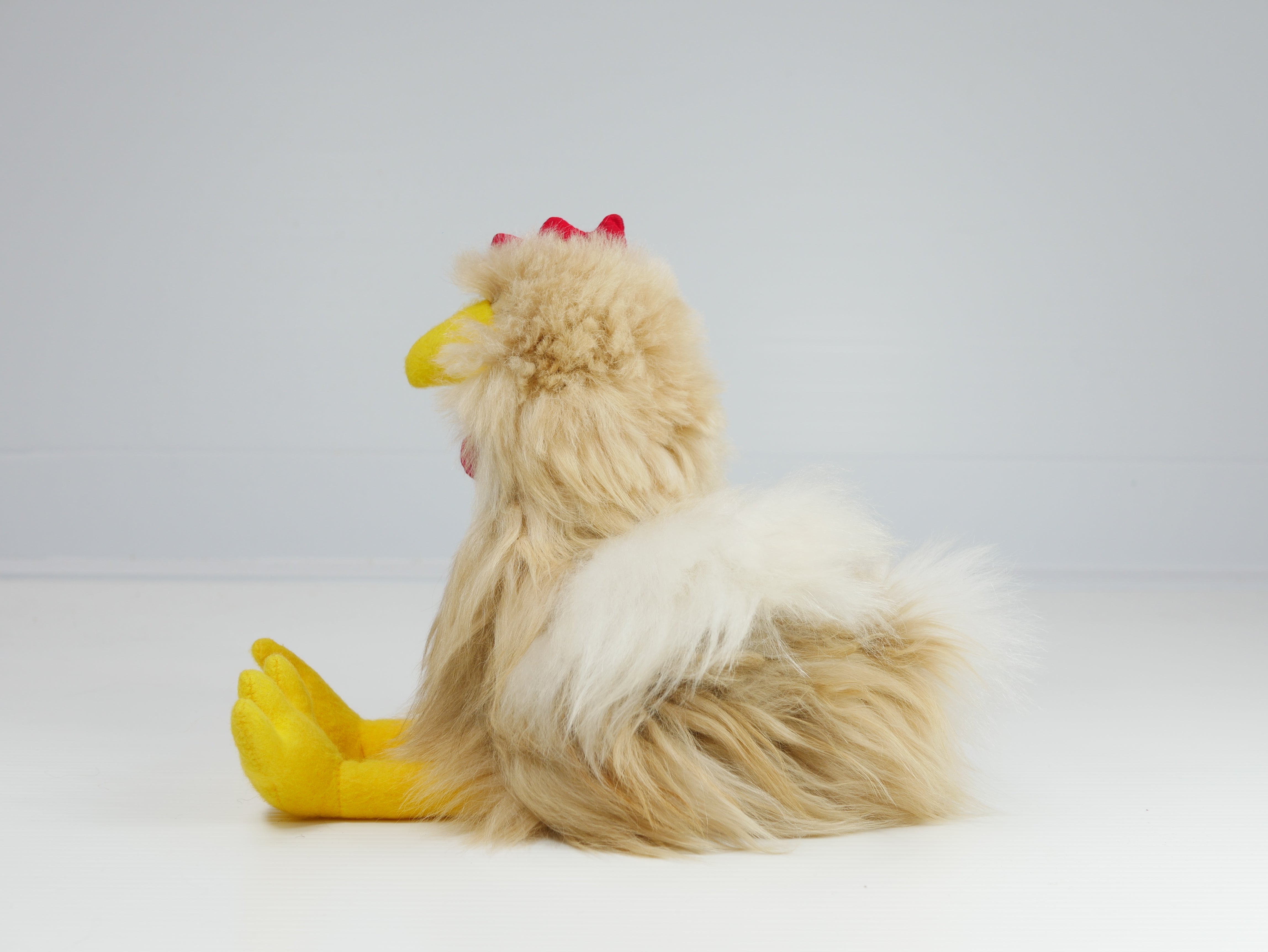 Alpaca Fur Soft Toy Chicken