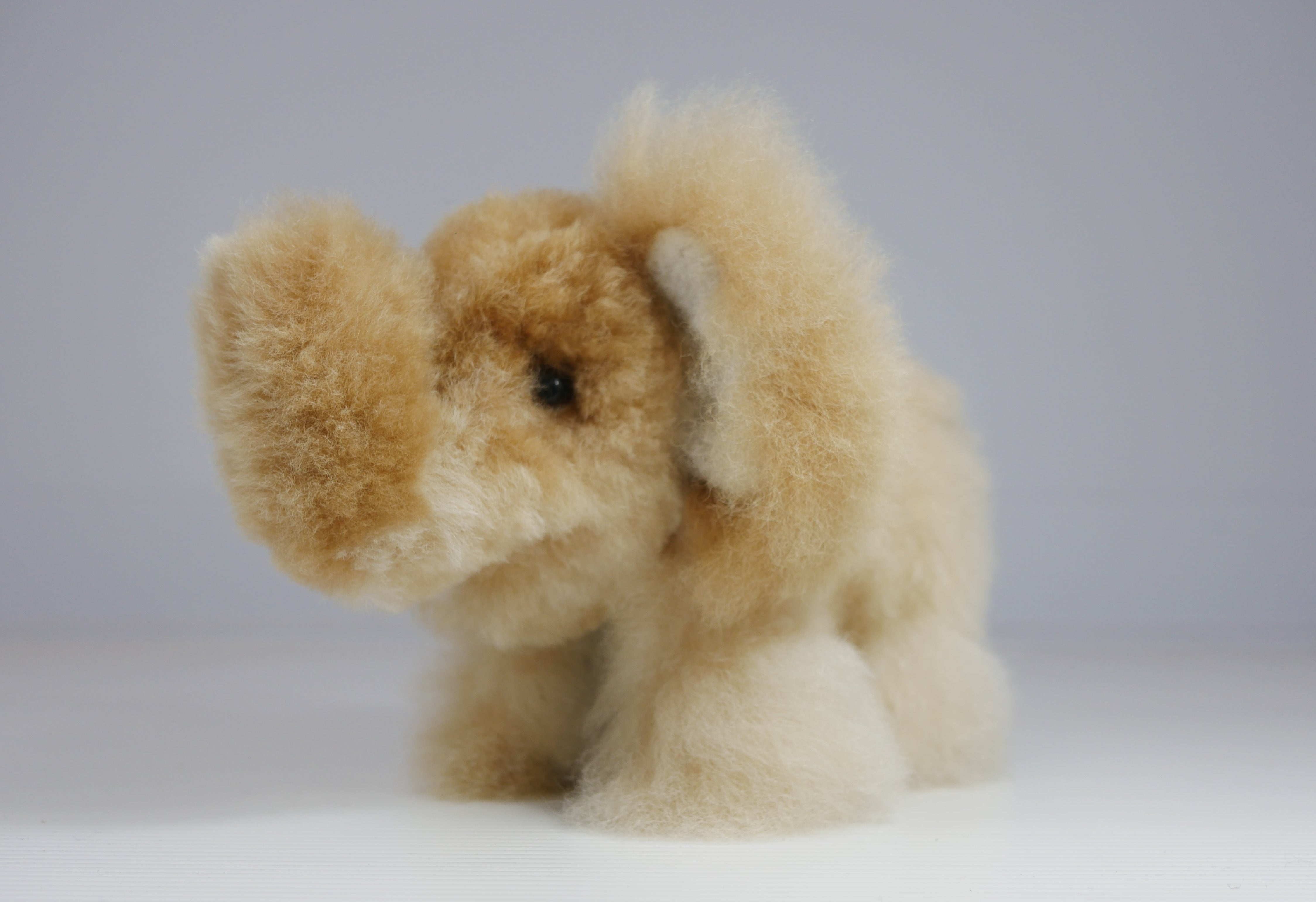 Alpaca Fur Toy Elephant