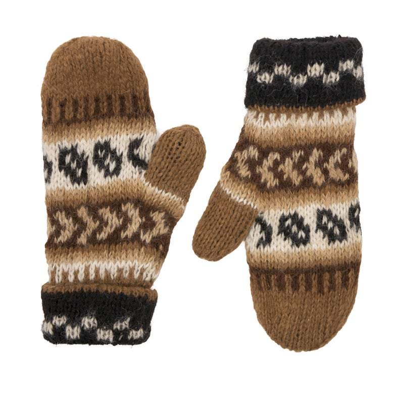 Alpaca Wool Hand Knitted Mittens