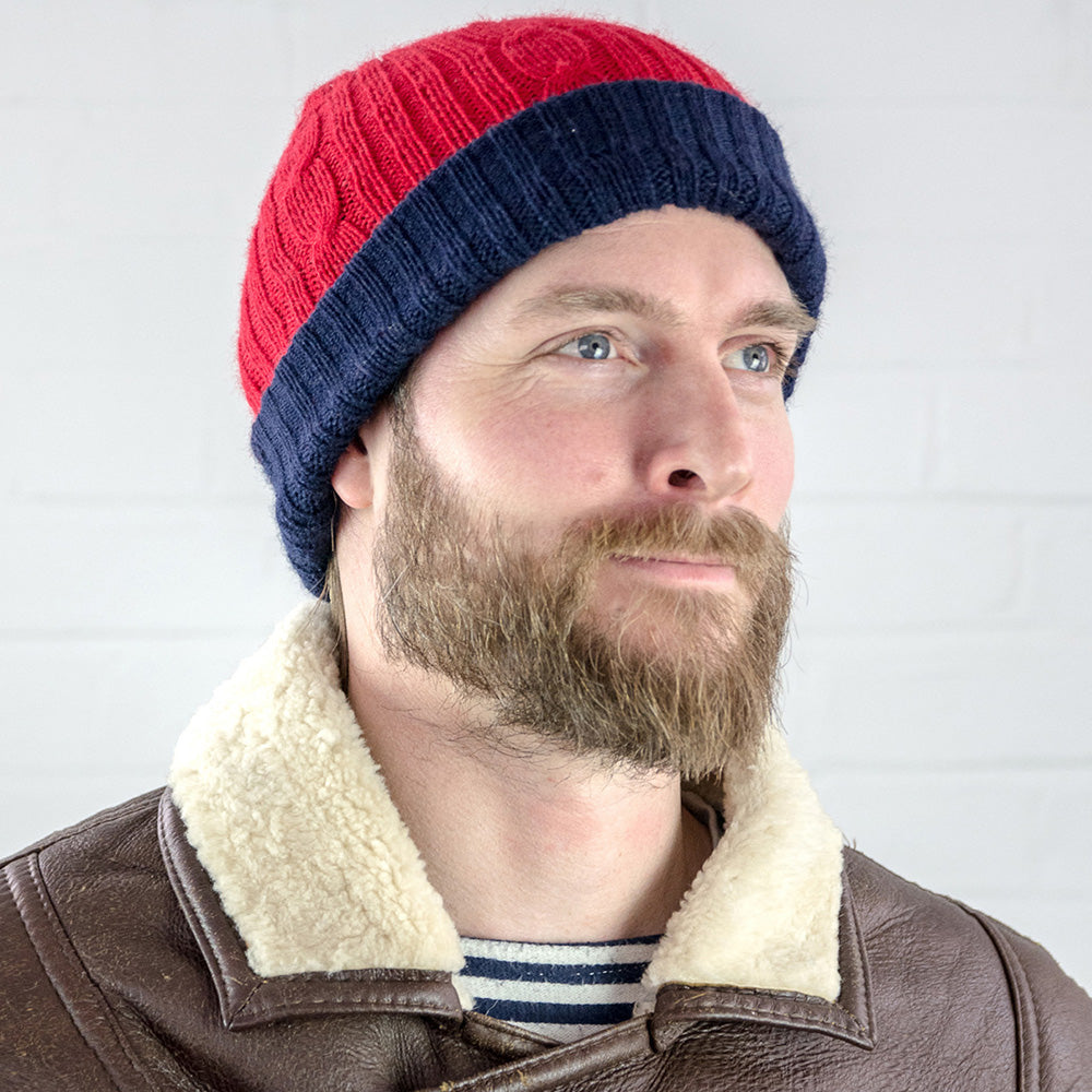 Unisex Alpaca Reversible Hat, 'Inca Winter'