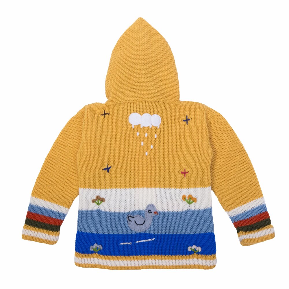 Yellow Children's Cardigan, 'Peruvian Fairy Tales'