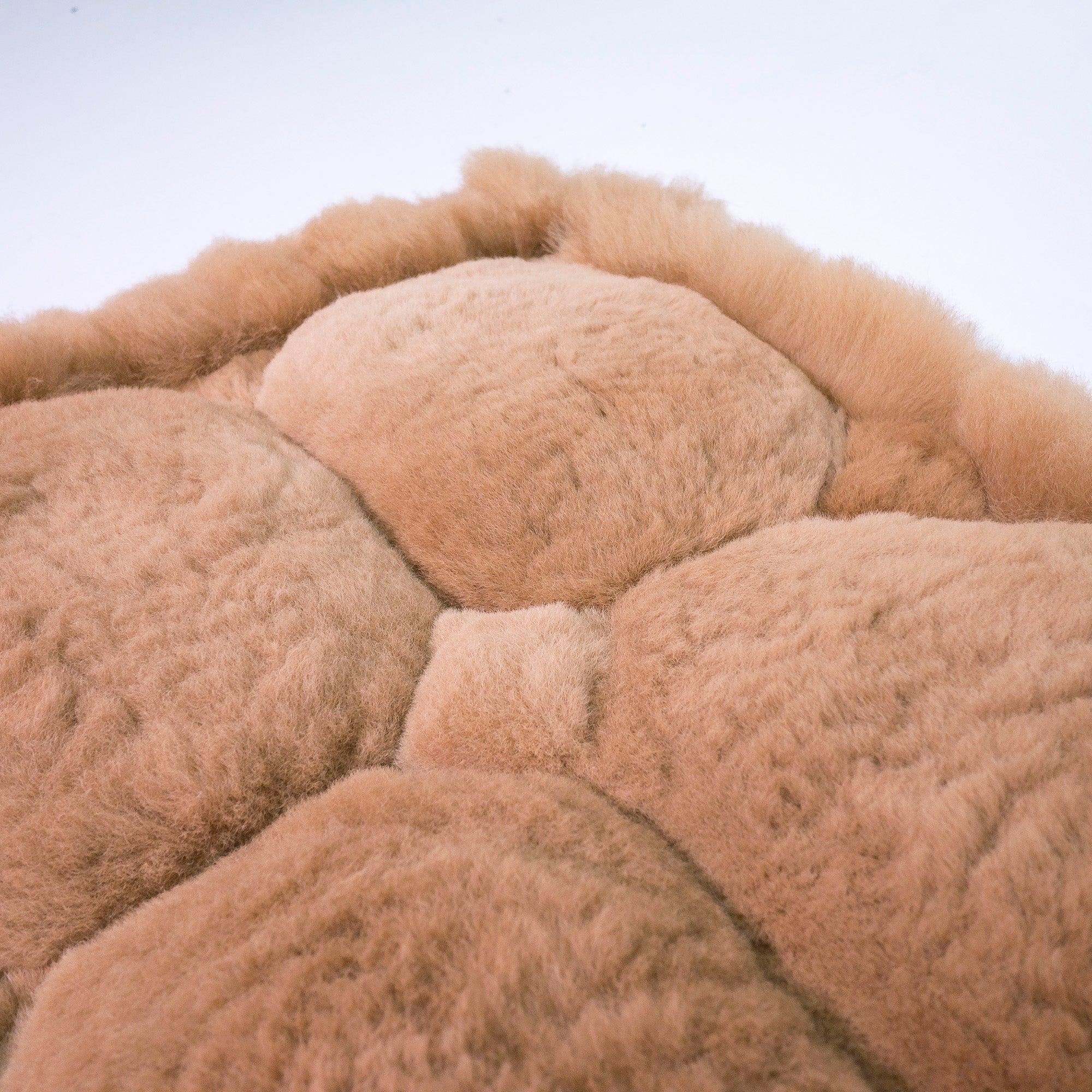 70cm x 45cm Brown Alpaca Fur Rug, 'Comfort'