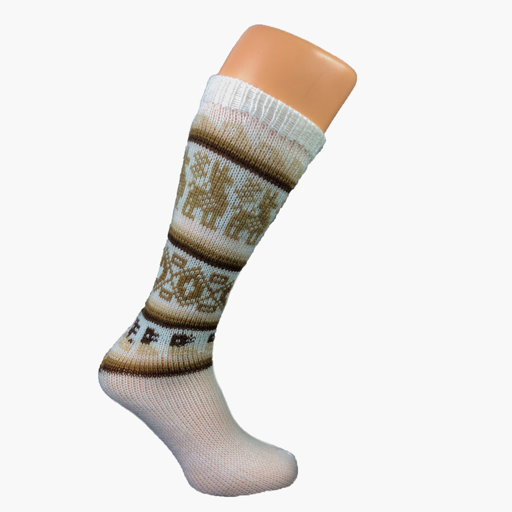 Alpaca Blend Knit Socks, 'Inca Friendship'