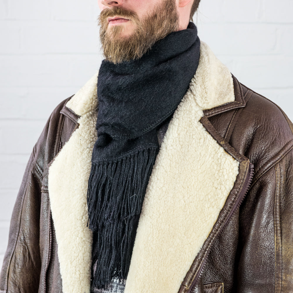 Men's Alpaca Wool Blend Scarf, 'Winter'