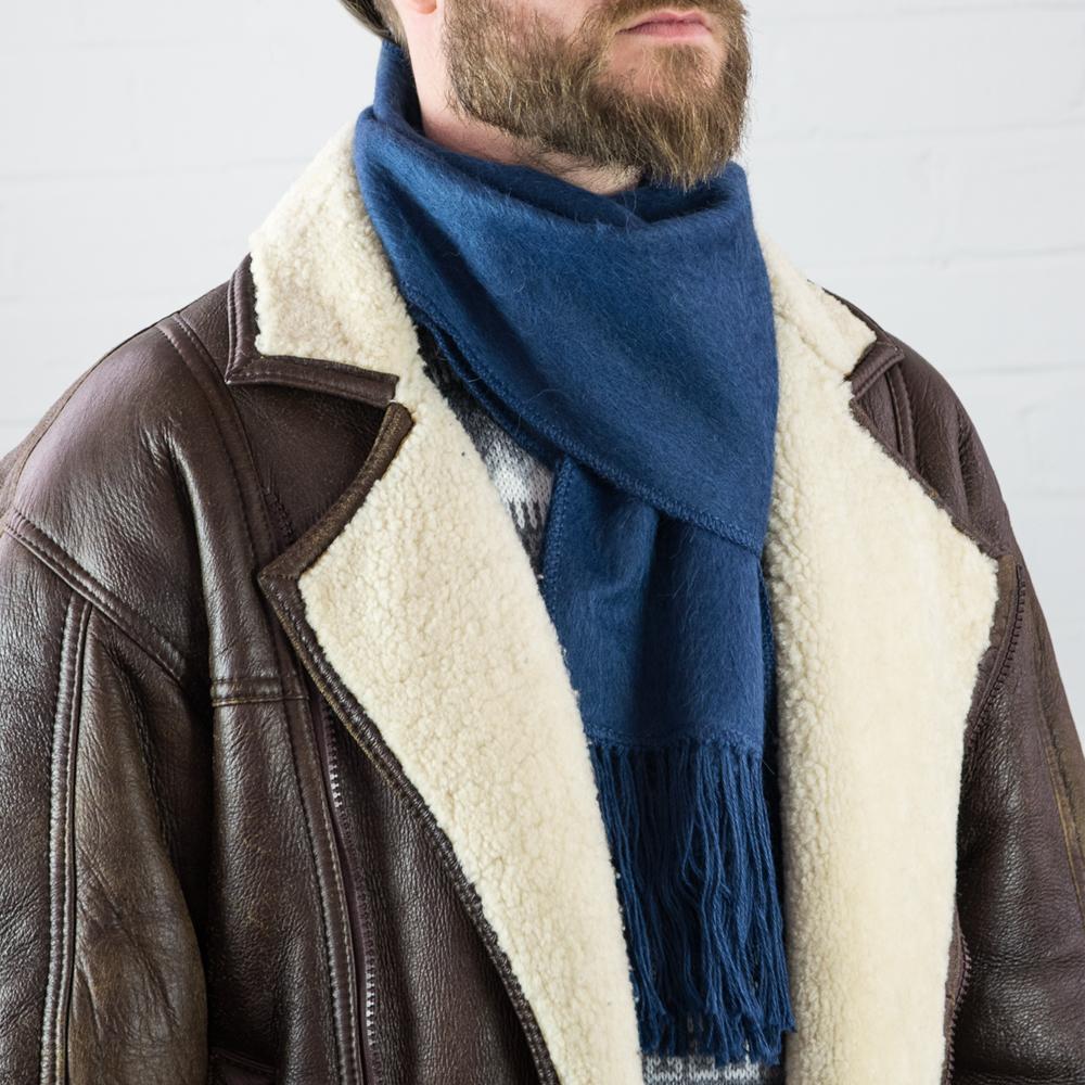Men's Alpaca Wool Blend Scarf, 'Winter'